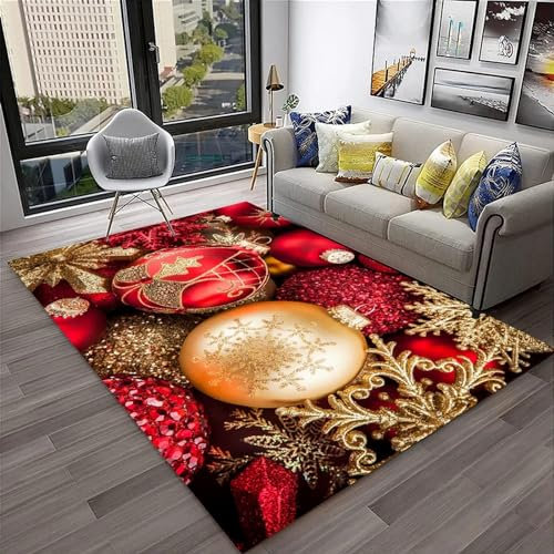 Weihnachtsmann-Weihnachtsbaum-Cartoon 3D-Gedruckte Großflächige Teppiche Für Wohnzimmer, Schlafzimmer, Wohnkultur, Weiche Flanell-Küchenteppiche, 100 X 150 Cm - Leicht Zu Reinigendes, Wei -14525559429