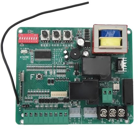 Remplacement de la carte de commande de l'opérateur de portail coulissant, circuit imprimé principal for moteur de portail, ouvre-porte universel avec indicateurs pour les usines, les écoles, les rési