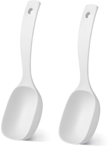 Luxshiny 2pcs Soup Ladle Ergonomic Long Handle Kitchen Spoon Clean Serving Tool for Porridge Soup and More for Home Canteens and Restaurants