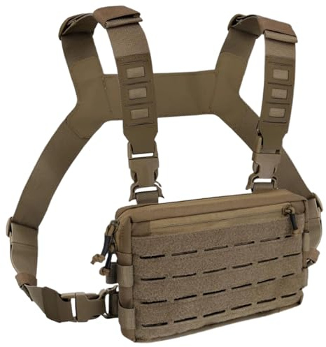 Duroecsain Bolsa Pectoral Para Caza Equipaje Viaje Personal Hombre | Riñonera De Pecho Ajustable Multifuncional Mochilas Casual, Aire Libre, Ciclismo, Pesca, Camping, Senderismo,