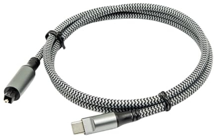 Oxtxuzdm Adattatore audio ottico da USB C a SPDIF Convertitore per computer portatile Adattatore di trasmissione digitale per Home Theater USB C al cavo ottico in fibra
