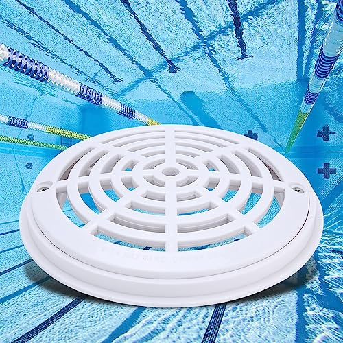Qcwwy Copertura Rotonda dello Scarico Principale per la Sostituzione di Piscine Interrate, Materiale ABS Durevole, Mantiene Lontani i Detriti, Facile Installazione per Piscine Spa e Massaggi
