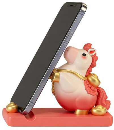 Simpatico supporto per telefono – Supporto per cellulare con design a cavallo, supporto per telefono da scrivania, per ragazze, adolescenti, bambini, donne, casa, ufficio, calza della Befana