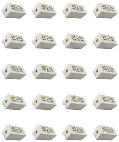 Kueohse 20X RJ45 Cat6 Junction Box for Ethernet Networking Cable Connection Accessories