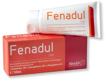 Pigmentationsbeschleunigergel FENADUL mit L-Phenylalanin | 50 ml | Regt die Melaninproduktion an | Repigmentierungscreme für weiße Hautflecken und Vitiligo