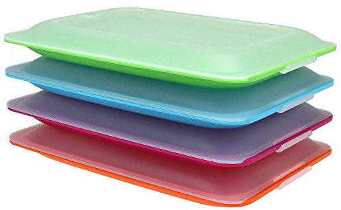 GK Set di Scatole per Affettati, Impilabili per Risparmiare Spazio (Scatole Impilabili), con Piatto da Portata Integrato