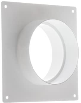 Ø 125mm Raccordo per Tubi di Ventilazione - Flangia da Parete - Plastica PVC