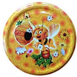 10 X JAM JAR LIDS 82MM Twist Off Honey BEE Multicoloured 6 Clips-Vinegar Proof N3