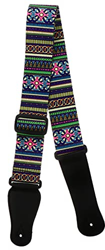 Gitarrengurt Hawaiianischer Vintage-ethno-ukulelegurt Bedruckte Ukulelengurte Hawaiischer Ukulelengurt Ukulele Riemen Haken Ukulele Zubehör Saiten Staatsangehörigkeit Polyester