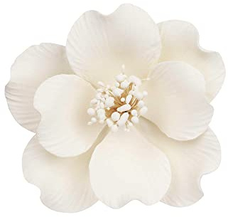 O'Creme Belgian Bloom Gumpaste Sugar Flower, 5 Inch - for Cake Decorating - Sugar Paste Decorations for Cakes, Cupcake Toppers - Birthday, Wedding, Valentines, Baby Shower - Set of 3 - White