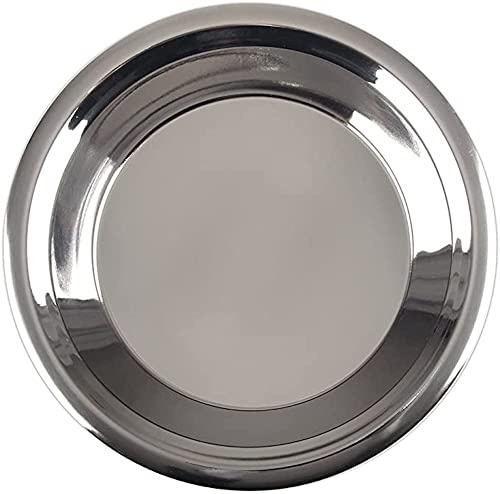 AnNafi® Pie Pan | Stainless Steel Pie Dish 16 Inch Metal | Indian Parat Parant Pie Plate Dough Maker Atta Mixer Kneader | Deep Kneading Plate Kitchen-Dining Utensils | Pie, Tart, Quiche & Pizza Pans