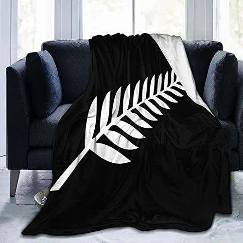 Neuseeländische Maori-Farn-Ultraweiche Flanell-Fleece-Decke, ganzjährig, Wohnzimmer/Schlafzimmer, warme Überwurf-Bettdecke