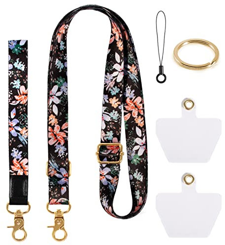 DGHYDZ Cell Phone Lanyard, Phone Lanyard Crossbody, Wrist Strap, lanyards for Keys, Universal Adjustable Shoulder Neck Straps for iPhone Case ID Badges and Most Smartphones