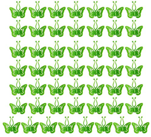 Raxove Selbstklebende Pflanzen-Wand-Clips, Form Pflanze Klettern Wand Befestigung Clip Haken, Grün Klebefixierer Klebriger Haken Pflanzen Kletterwand Stützclip für Stängel wachsen aufrecht