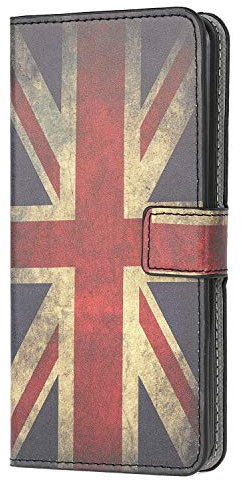 Thoankj Motorola Moto E13 Flip Case, Motorola E13 Phone Case Shockproof Soft PU Leather Wallet Cases with Card Holder Slots Magnetic Folio Protective Cover for Motorola E13 UK Flag