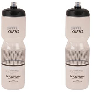 ZEFAL Pack Magnum - Due borracce da bicicletta di grande capacità - Borraccia Riutilizzabile Senza BPA per Ciclismo - Borraccia soft con coperchio a vite - Made in France - Traslucido, 975 ML