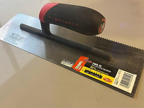Powerhold Hardwood Flooring Trowel PWR-19 14 TROWEL ERGO GRIP 1/8x1/8x1/16 V Trowel