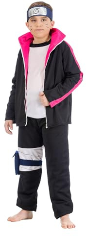 Chaks - Costume Boruto Uzumaki pour garçons, tenue Boruto officielle, ensemble anime 5 pièces pour carnaval, cosplay et Comic Con, 128