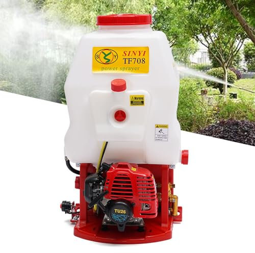 Motorspritze Benzin Sprühgerät Motorsprüher Multifunktion Rucksack Dünger Sprüher 20L Garten Unkraut Spritze, Sprühpistole 6-8 Meter