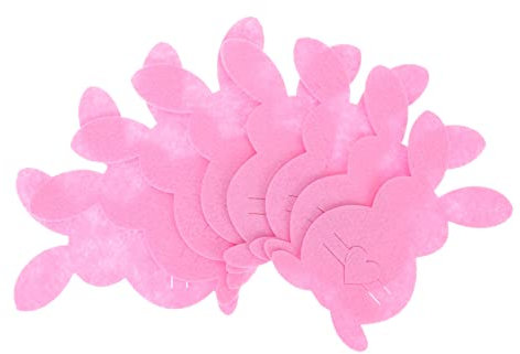GOOHOCHY Tischdekoration 8st Kaninchen Bestecktasche Besteckhalter Osterhase Osterdekorationen Osterbesteckhalter Besteckbeutel Für Ostern Geschirr Rosa Zubehör Bankett Vlies
