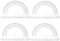 4 pezzi Goniometro Plastica, Goniometro 180 Gradi Protractor Plastic Protractor Protractor 180 Goniometro Geometrico