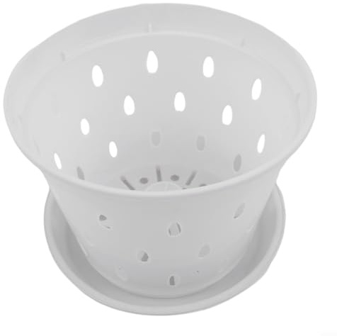 ZAMETTER Vasi per piante in plastica trasparente, vaso per orchidee, vasi in plastica con fori di drenaggio per orchidee, piante d'appartamento (1 pezzo)