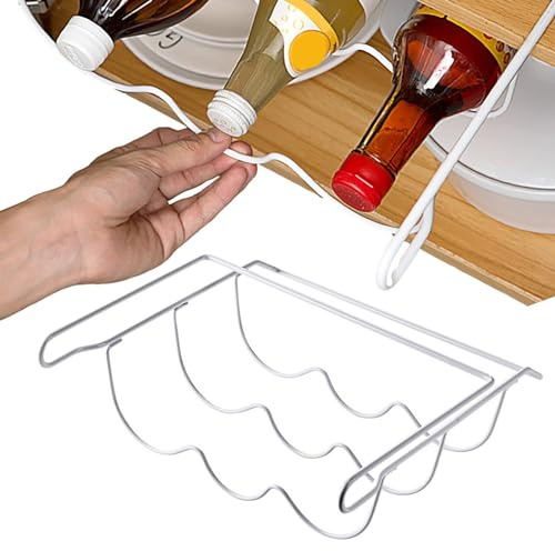 Cesta de alambre debajo del - Cesta de alambre debajo del | Organizador de hierro retráctil para escritorio, cestas de almacenamiento de metal, estantes de cerveza y vino, estanterías para