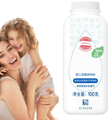 Poudre corporelle d'amidon de maïs - Poudre corporelle naturelle anti-humidité pour les tout-petits et les - 100 g de poudre d'amidon de maïs végétale pour le soin des peaux sensibles