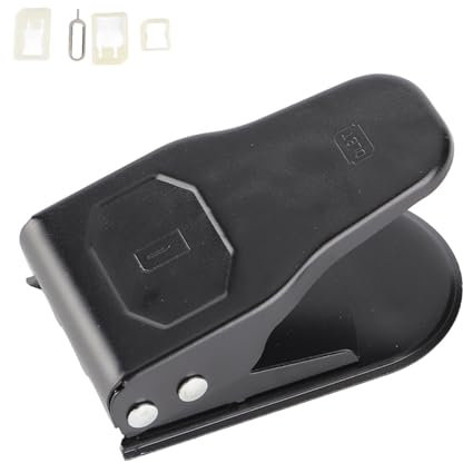 CHEOTIME Universal SIM Cutter, Universal 3 en 1 Micro Nanómetro estándar Cortador de tarjeta SIM 3 Sim Adaptador 1 Aguja de tarjeta SIM