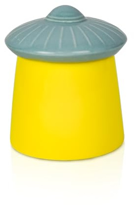 UFO - Mantequera con tapa de sellado de agua, recipiente de mantequilla de cerámica para mantequilla fresca untable, plato de mantequilla único para encimera de cocina, decoración de cocina divertida