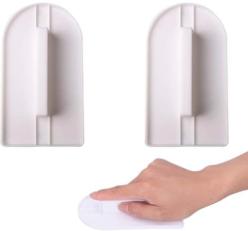 NINFEIQI 2Pcs Cake Icing Smoother, Fondant Cake Smoother Polisher, Cake Scraper Buttercream Smoother for Home Kitchens Cake Shops Candy Shops