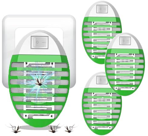Lampada Antizanzare Elettrica, Zanzariera Elettrica con Luce, per Casa Giardino Interno Esterno Cucina Soggiorno, Insetti Zanzare, Mosca, Falene