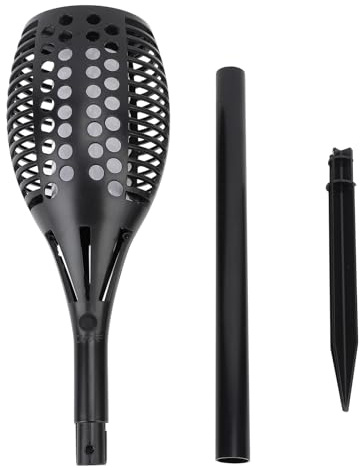 Lampe torche solaire d'extérieur à 96 LED, flamme vacillante, étanche, décoration de paysage, allumage et extinction automatiques, pour jardin, camping, Halloween, Noël, matériau