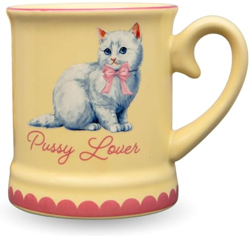 Boxer Gifts Pussy Lover Mug – Funny Cat Themed Mug for Women, Rude and Inappropriate Secret Santa Present, Joke Lesbian Gift