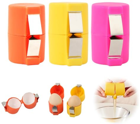 3pcs Egg Shell Opener, Egg Peeler Tool Set,Egg Separator for Raw Eggs, Hard Boiled Egg Peeler,Kitchen Gadgets for Bakers Prep（The metal sheet is removable, making it easy to install and clean）