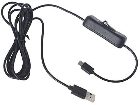 ZIDDAR Charging Cable 2 Meters Black Extension Cable USB To USB Charging With Switch Portable Metal For Head Power Extension
