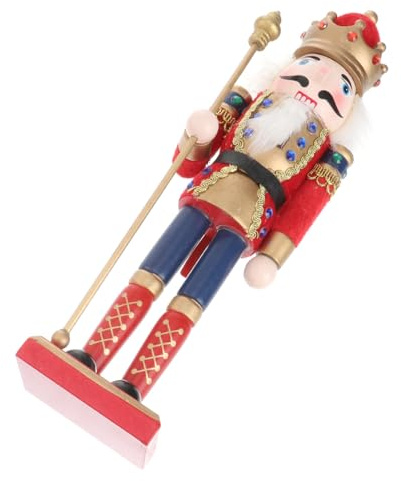 Homoyoyo Casse-Noisette Soldat Bois De Noyer Figurine Décorative pour Noël Maison Festival Marionnette Casse-Noisette