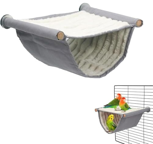 JazRvr 1X Wellensittich Zubehör, Wellensittich Spielzeug, Vogel Zubehör, Spielzeug Wellensittich, Winter Warm Vogelnest, Hängematte Für Wellensittich, Nymphensittich, 20X15 cm