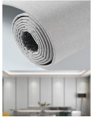 Genérico Papel tapiz texturizado de lino autoadhesivo, papel tapiz despegable y pegable, for decoración de pared con acentos de sala de estar.(Light grey,280 x 65 m)
