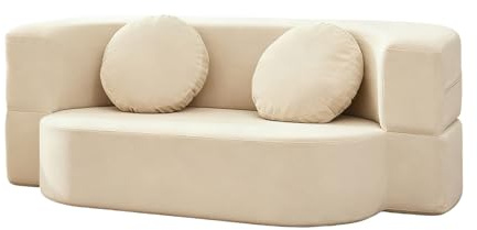 Moubhjd Sofá Cama Plegable,Convertible de 2 plazas,Sofá sin Estructura,Cómodo,portátil y Lavable,Esponja de Alta resiliencia,Adecuado para Sala de Estar,Dormitorio y salón(Sofa Size : 100x90x60cm)