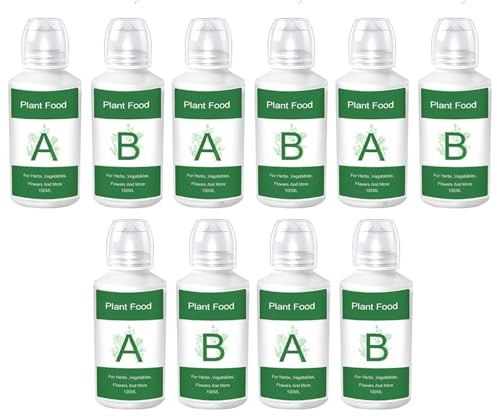 Solución de nutrientes hidropónicos, paquete de 5 alimentos para plantas hidropónicas A&B, gránulos para plantas de interior, solución de nutrientes para verduras, hierbas, flores, fertilizante solub