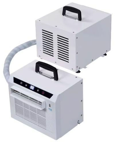 Climatiseur split 3 000 BTU, unité intérieure/extérieure portable avec panneau tactile, minuterie 12 h, télécommande, refroidissement silencieux pour la maison, le bureau, le camping et les véhicul