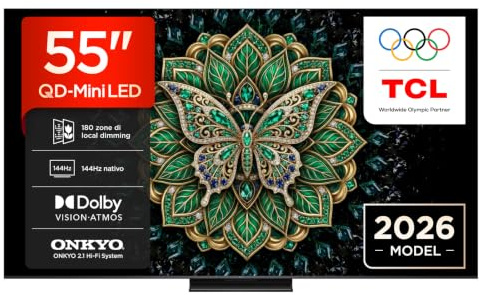 TCL 55C6K Pro - Smart TV QD‑Mini LED 4K HDR10+ da 55, 1.000nit