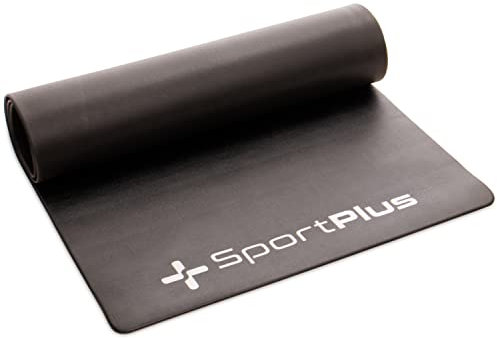 SportPlus | Bodenschutzmatte Fitness, 4 Größen, rutschfeste Unterlage für Sportgeräte wie Ergometer Heimtrainer Laufband - Yoga Matte, Pilates Matte - 120x70-0,6cm dick - schadstoffgeprüfte Qualität