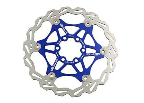 Snail - Rotori flottanti per MTB; rotore per freni a disco della bicicletta; 160 mm (blu)