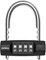 ORIA Cadenas à Combinaison, Cadenas Code 4 Chiffres, Cadenas de Sécurité avec Anse Réglable, Serrure de Gym Etanche pour Ecole, Employé, Gymnase et Casier Sportif, Clôtures, Vélo - Noir