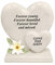 Personalised Grave Ornament/Memorial Plaque with Double Hearts | Graveside Decoration Gift in the Loving Memory of your Loving Deceased Ones (Gone too soon)