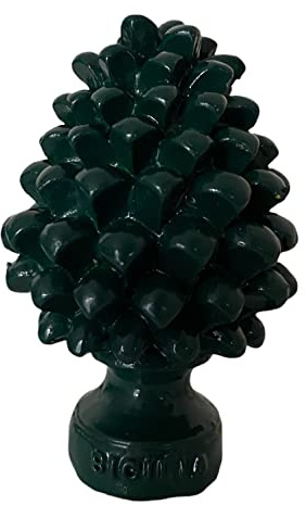 GMM Sizilianische Skulpturen, klassisch, modern, dekorativ, dekorativ, sizilianisches Design, typischer Gegenstand, Gastgeschenk H 7 cm (dunkelgrün)
