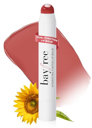 bayfree Tinted Lip Balm,Getönter Lippenpflegestift,Pflegender & Nährender Lippenbalsam,Leicht Vegan Lippenpflege Glossy Glanz,Tea Camellia