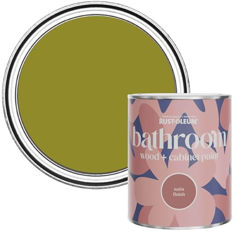 Rust-Oleum Green Moisture Resistant Bathroom Wood and Cabinet Paint in Satin Finish - Pickled Olive 750ml